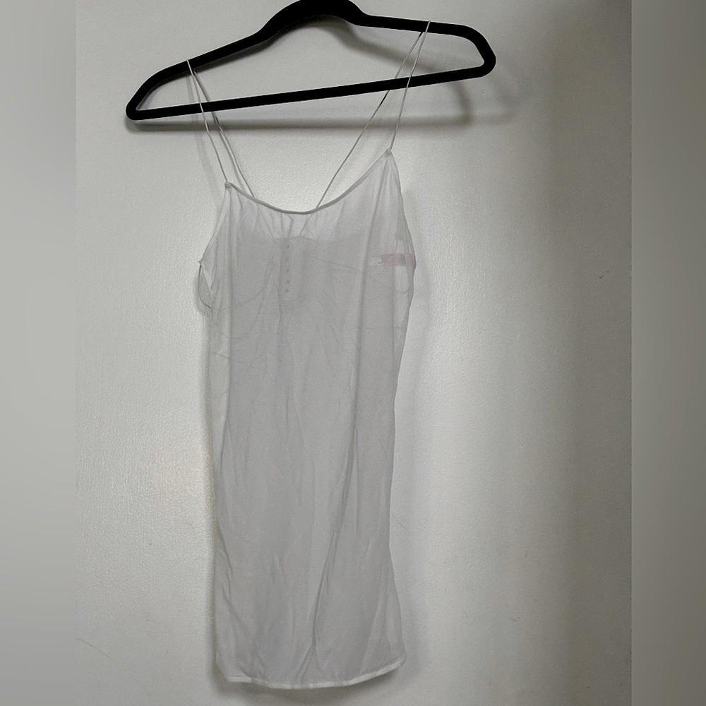 Vintage Victoria’s Secret White Mesh Tank Top w Bedazzled Detail (XS)